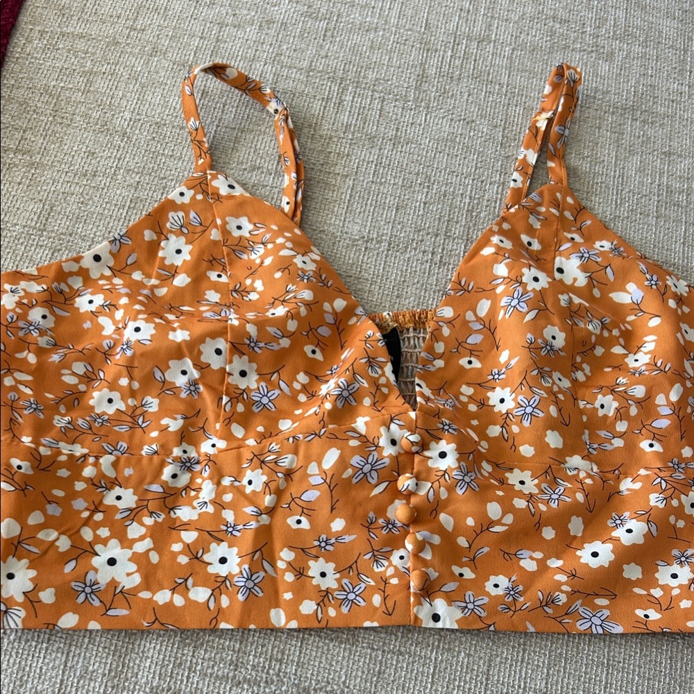 Floral Orange Women's Top